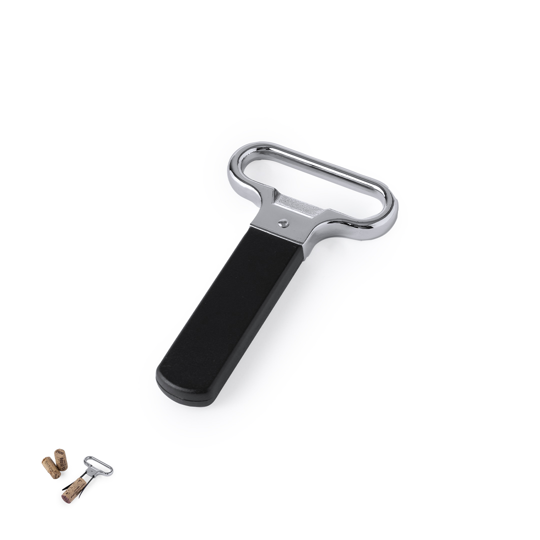 Sacacorchos personalizado Zydris innovador sin perforación con funda negra ABS - Hogar - Regalo Promocional Personalizado