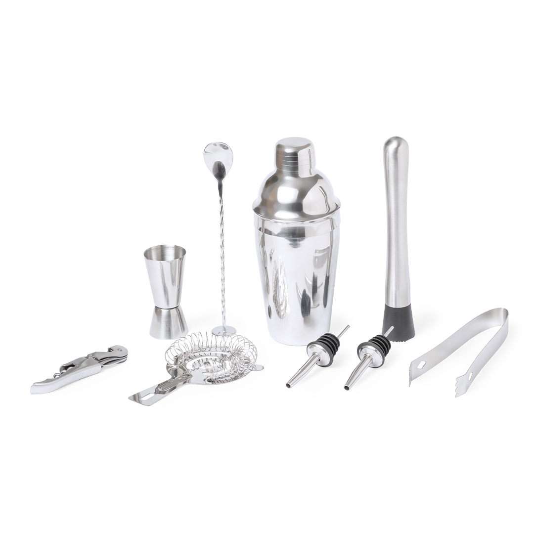 Set cóctel personalizado Hunton de acero inox con base bambú - Packs de regalo personalizado - Regalo Promocional Personalizado - vista alternativa