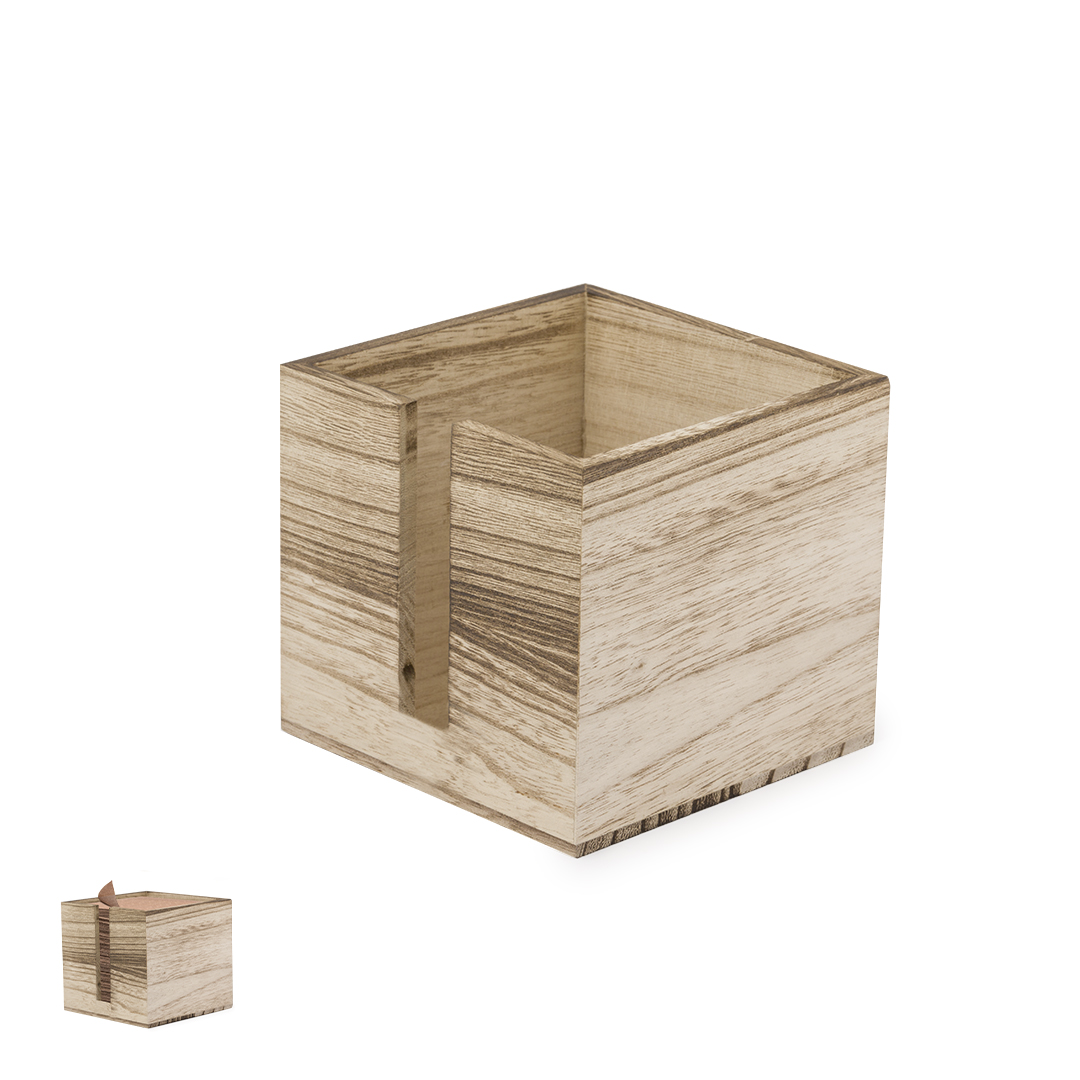Servilletero personalizado Yingo de madera natural con ranura lateral - Otros accesorios cocina - Regalo Promocional Personalizado
