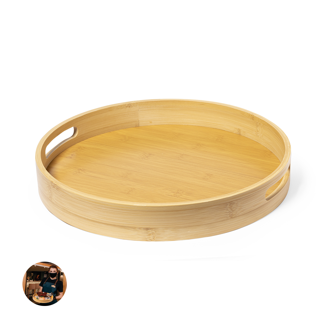 Bandeja Meltem bambú ecológica con asas - Hogar - Regalo Promocional Personalizado