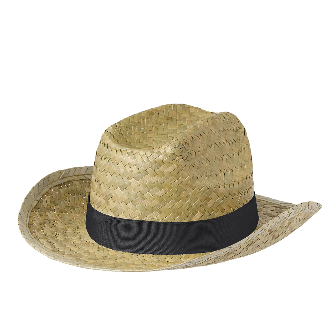 Sombrero de paja trenzada verde personalizado Leone transpirable - Verano - Regalo Promocional Personalizado