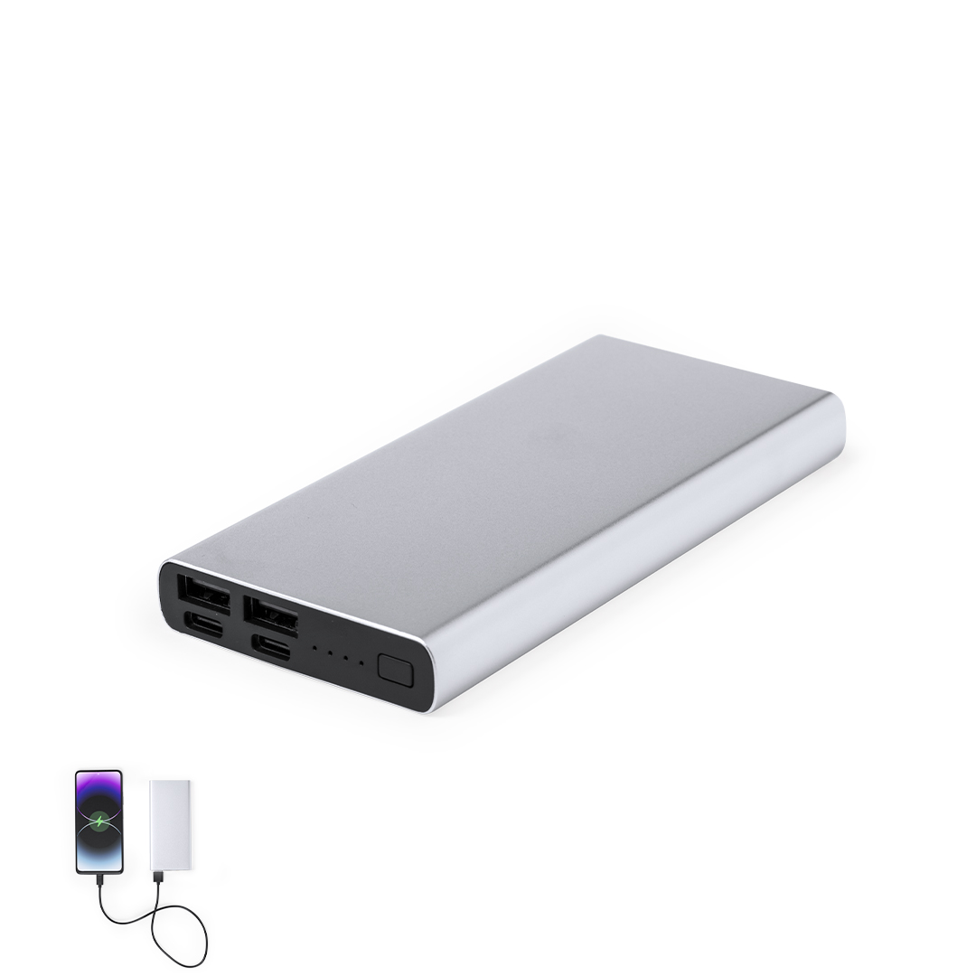 Power Bank personalizada Tornad extraplana de aluminio de 10000mAh - Tecnología - Regalo Promocional Personalizado