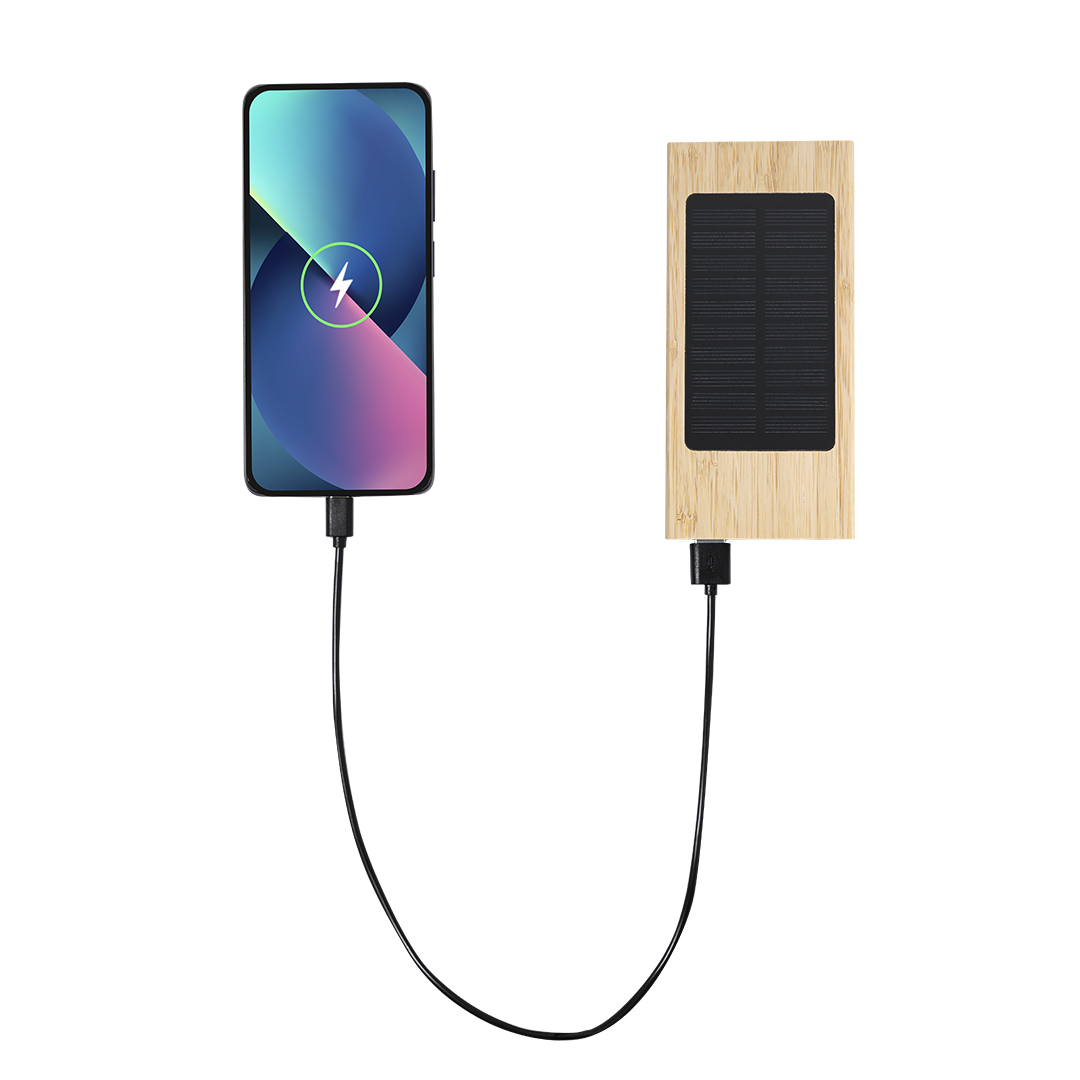 Power Bank personalizada Molden solar de bambú de 4000mAh - Tecnología - Regalo Promocional Personalizado - imagen 3