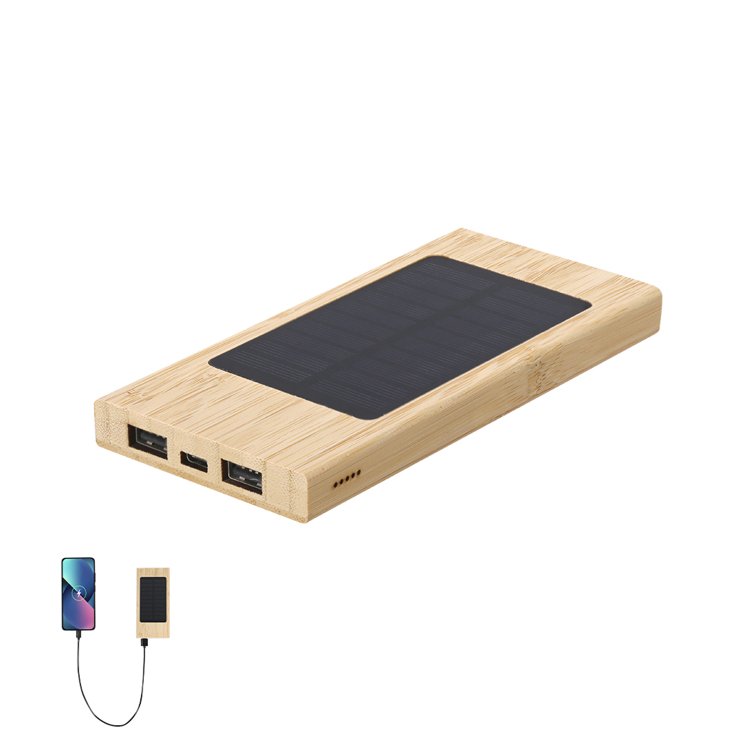 Power Bank personalizada Molden solar de bambú de 4000mAh - Tecnología - Regalo Promocional Personalizado