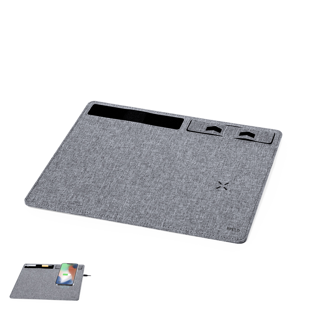 Alfombrilla cargador Deuz RPET con soporte - Tecnología - Regalo Promocional Personalizado