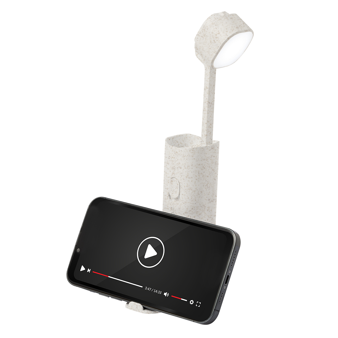 Lámpara multifunción personalizada Olan de caña de trigo con soporte móvil - Tecnología - Regalo Promocional Personalizado - imagen 4