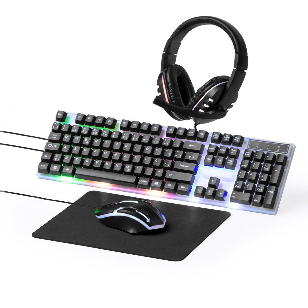 Set gamer personalizado Thrym completo con LED multicolor