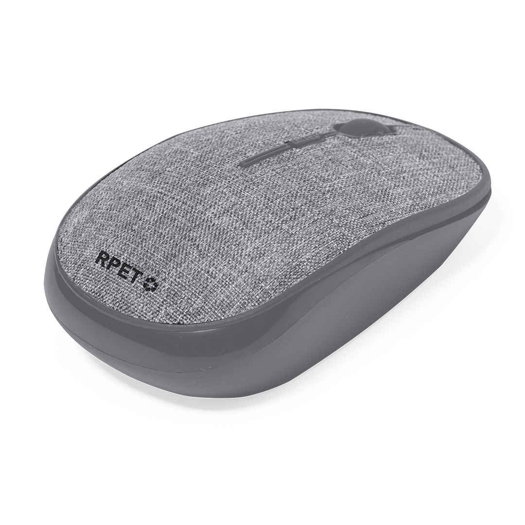 Ratón óptico inalámbrico personalizado Elington con superficie de RPET - Tecnología - Regalo Promocional Personalizado - vista alternativa