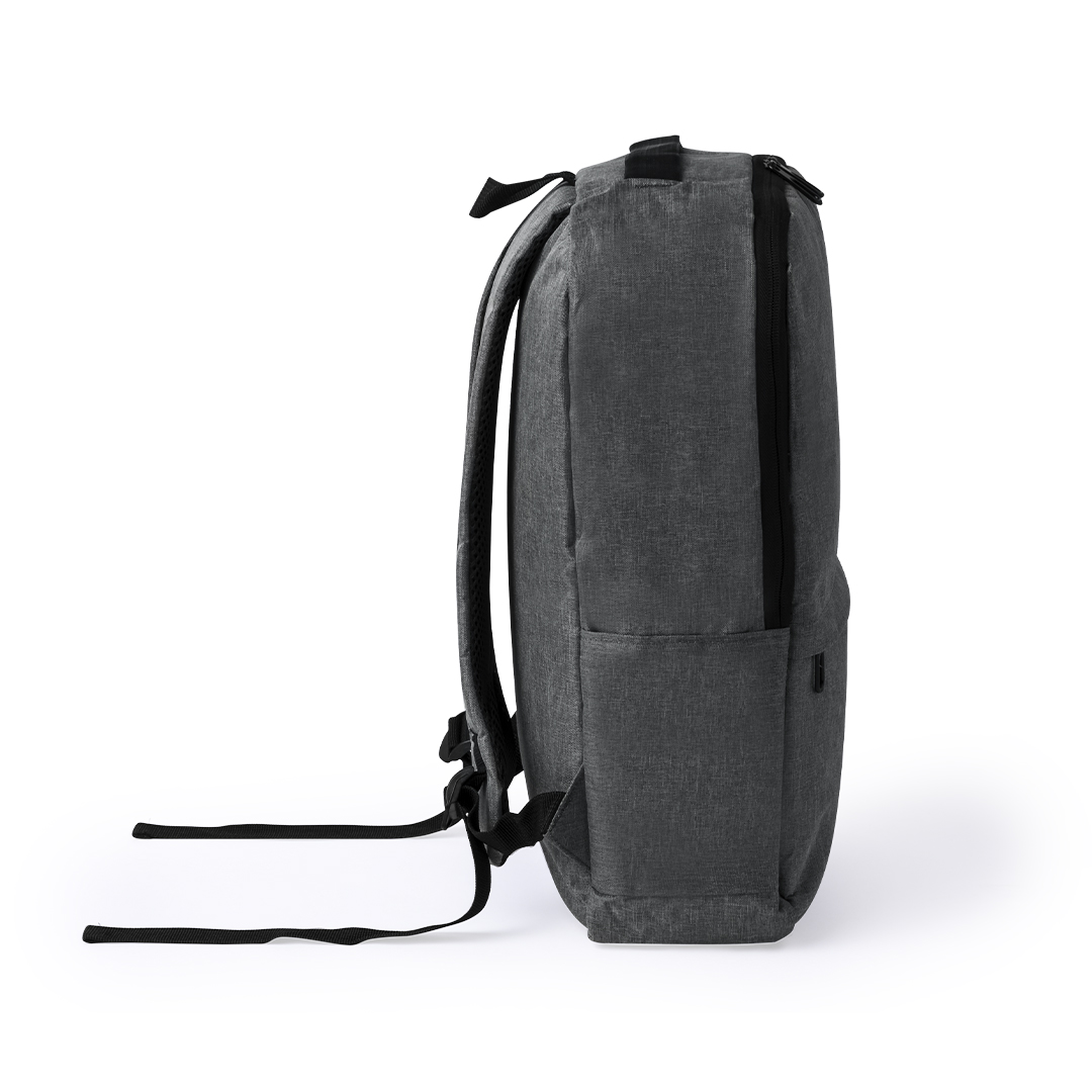 Mochila personalizada Ingria de RPET 600D con tres bolsillos frontales - Mochilas personalizadas - Regalo Promocional Personalizado - imagen 9