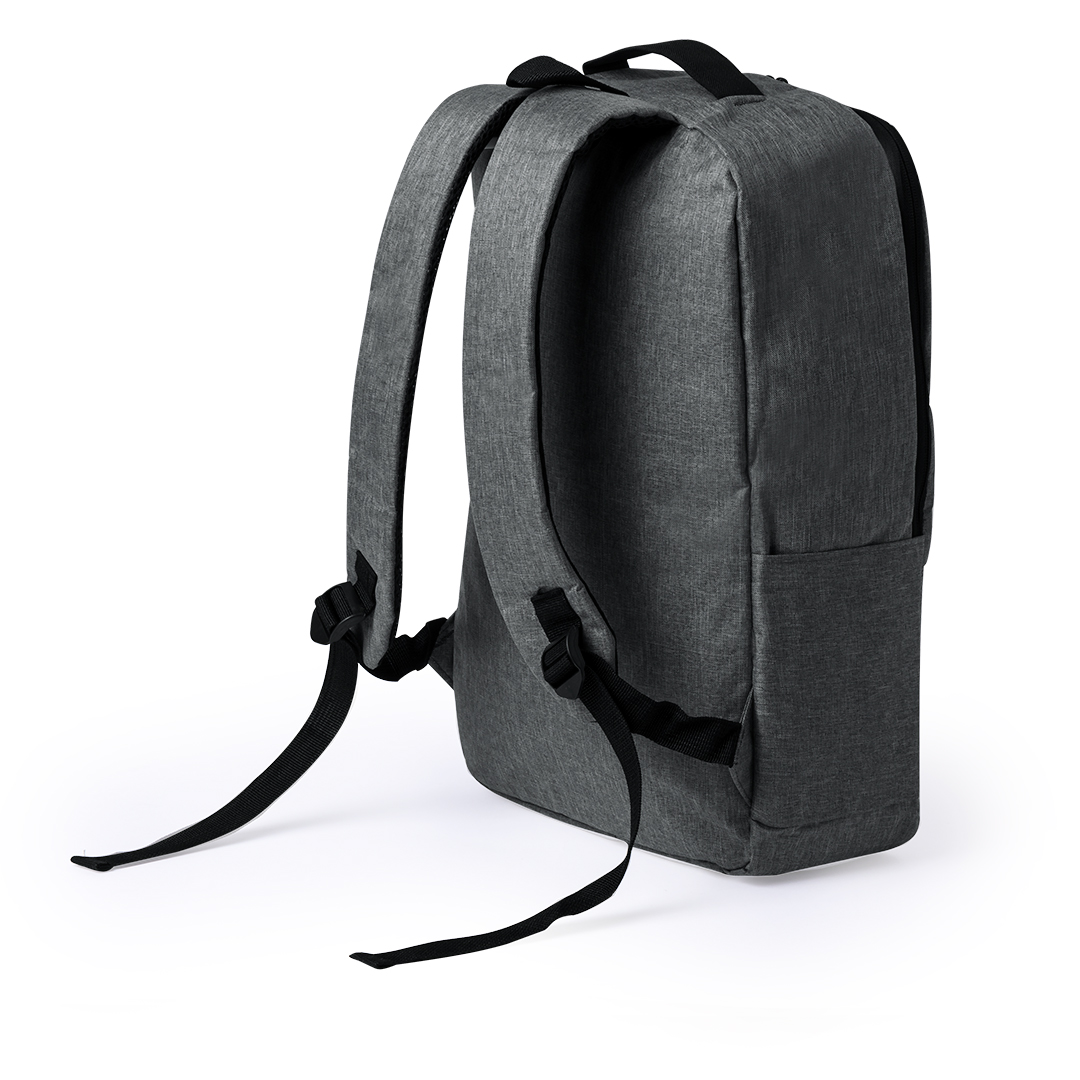 Mochila personalizada Ingria de RPET 600D con tres bolsillos frontales - Mochilas personalizadas - Regalo Promocional Personalizado - imagen 3