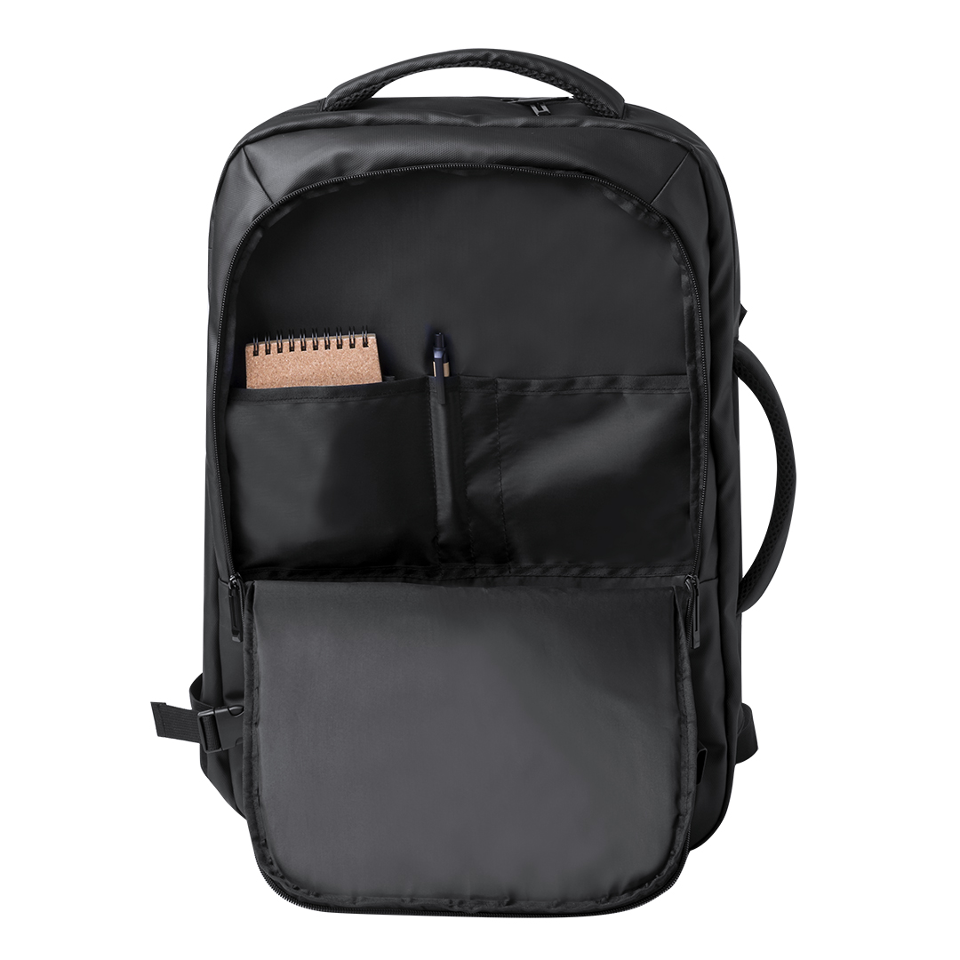 Mochila portadocumentos personalizada Tanen de polipiel urbana con portátil 17" - Mochilas personalizadas - Regalo Promocional Personalizado - imagen 3