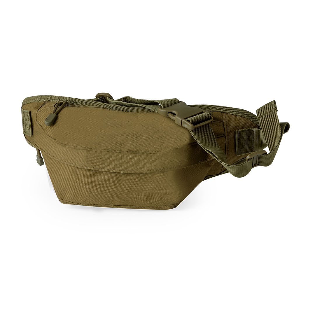 Riñonera personalizada Demuth resistente de poliéster 800D marrón arena