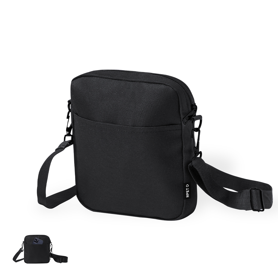 Bandolera Simun poliéster RPET 600D compacta - Eventos y congresos - Regalo Promocional Personalizado