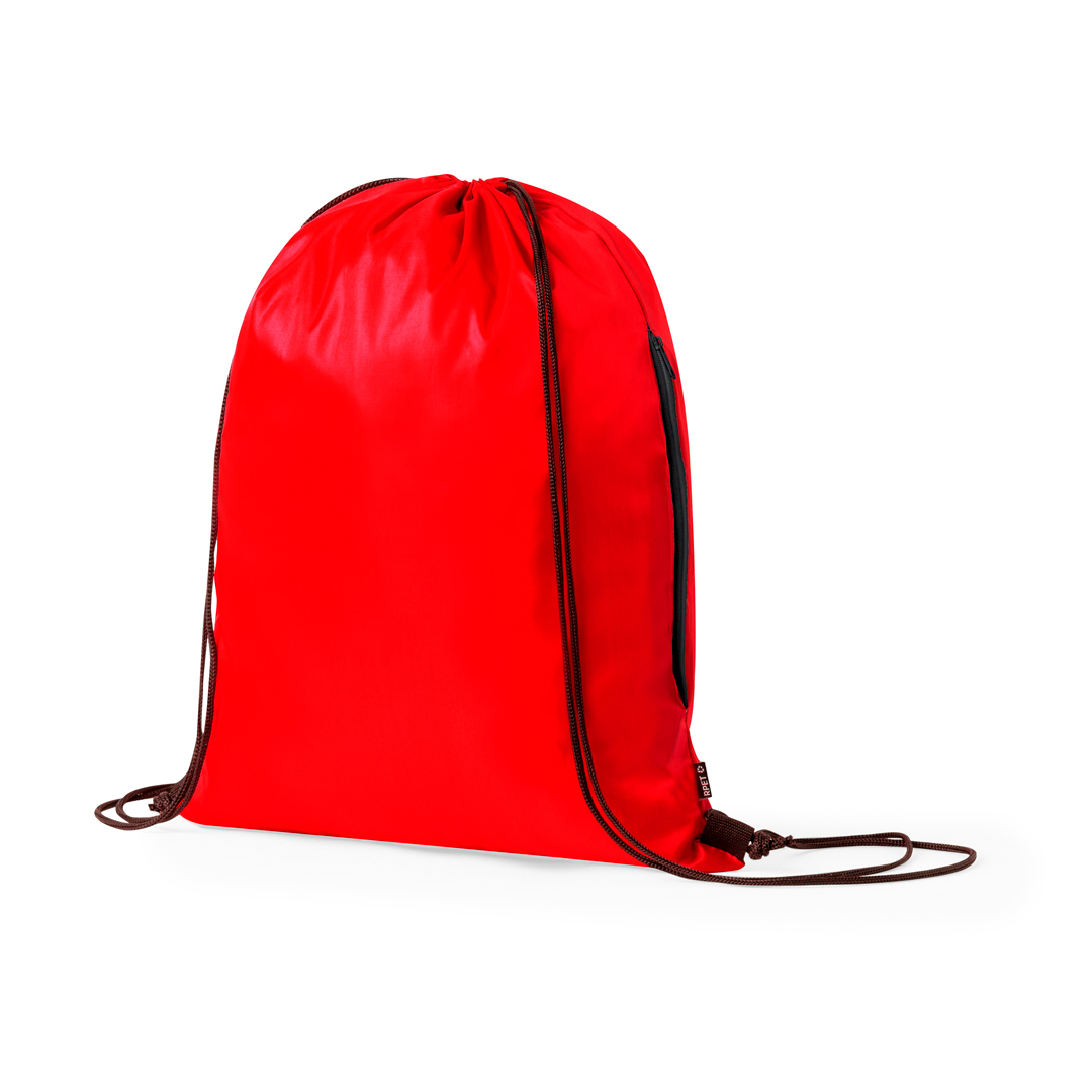 Mochila personalizada Hildan de cuerdas de RPET 210T con bolsillo lateral - Mochilas personalizadas - Regalo Promocional Personalizado - imagen 5