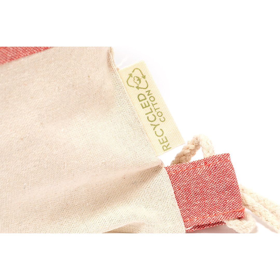 Mochila personalizada Vexira de cuerdas en algodón reciclado 100% - Mochilas personalizadas - Regalo Promocional Personalizado - vista alternativa
