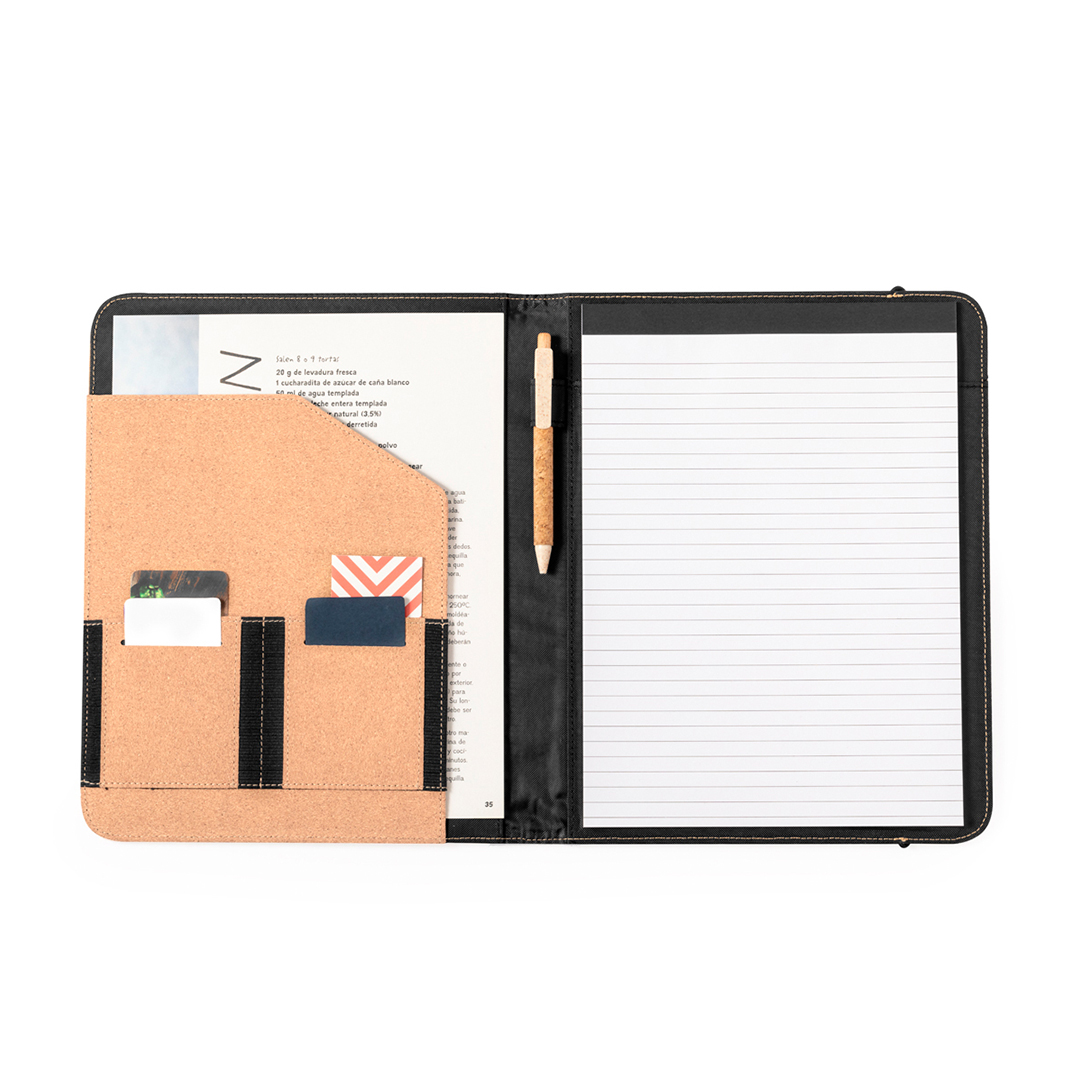 Carpeta personalizada Ohara archivadora de corcho natural con banda elástica