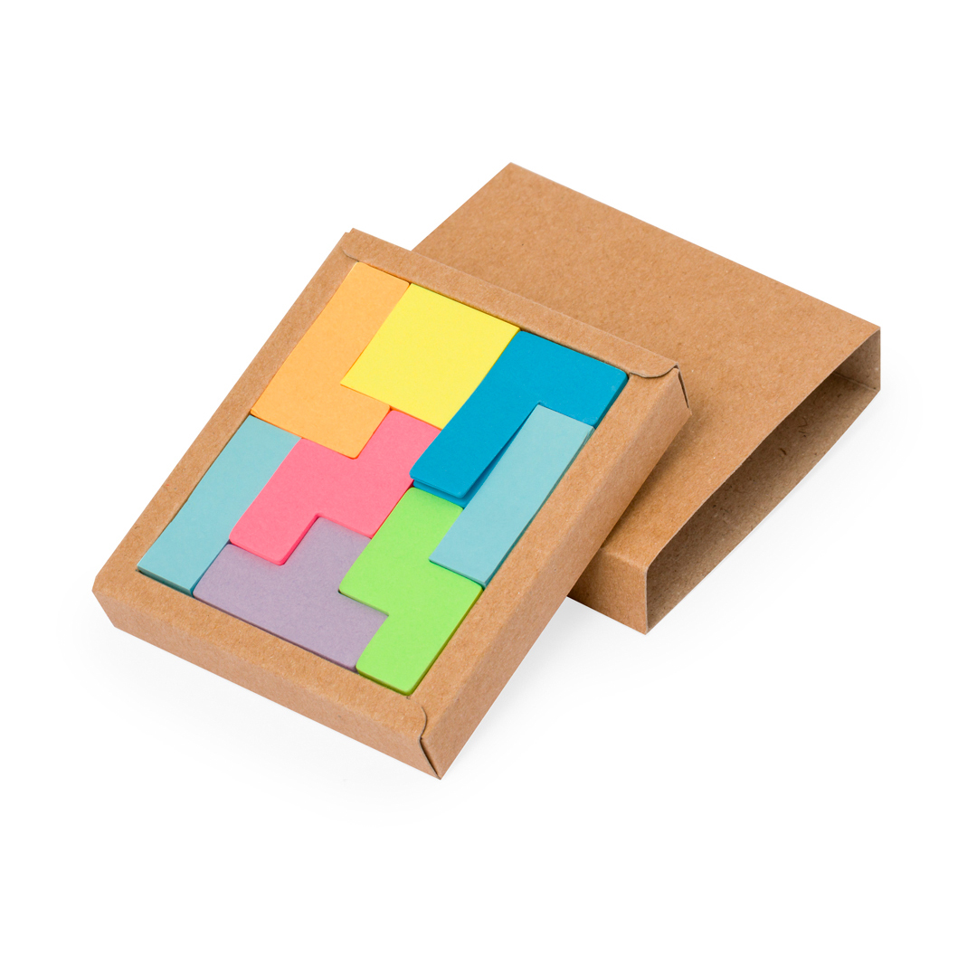 Portanotas personalizado Kuaid de cartón reciclado con mininotas geométricas