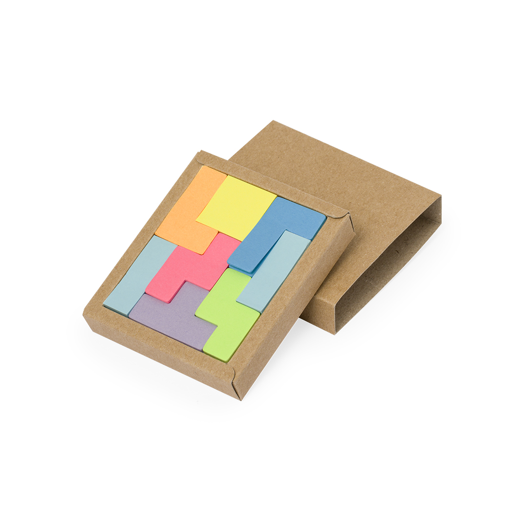 Portanotas personalizado Kuaid de cartón reciclado con mininotas geométricas - Oficina - Regalo Promocional Personalizado