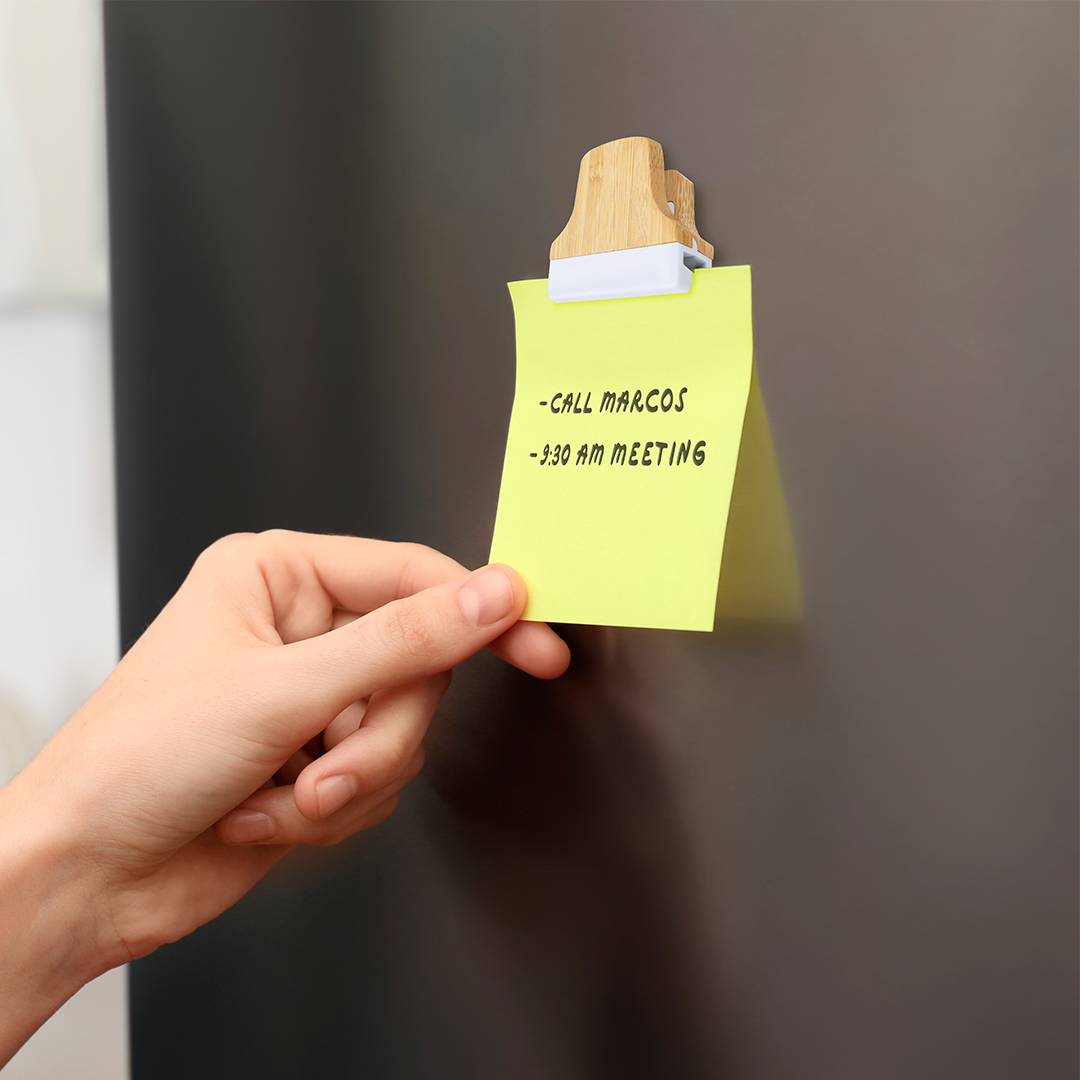 Pinza porta notas personalizada Sediax bambú magnética - Otros accesorios cocina - Regalo Promocional Personalizado - imagen 4