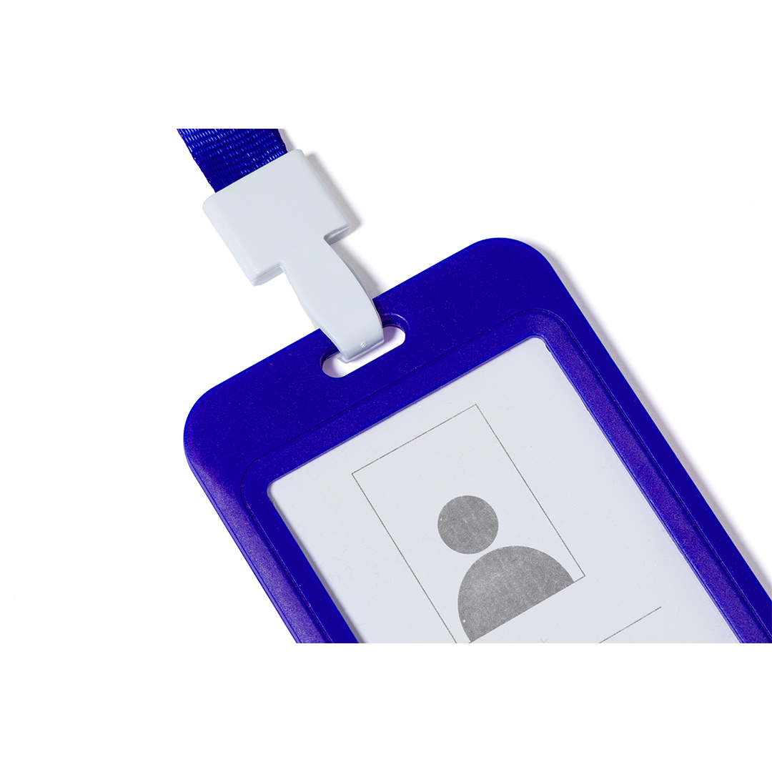 Identificador lanyard personalizado Fleck de poliéster con portatarjetas PVC
