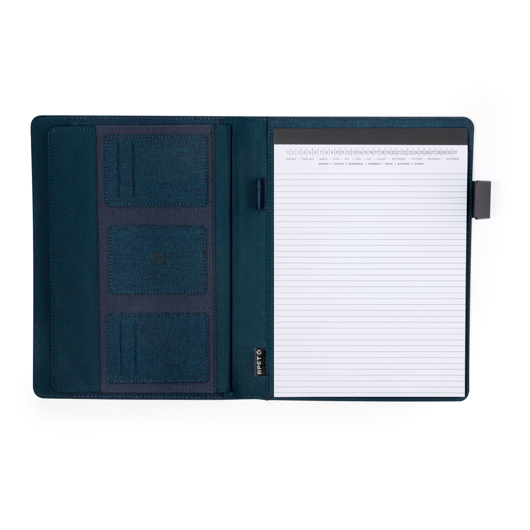 Carpeta personalizada Linnoa práctica de RPET 600D con solapa imantada