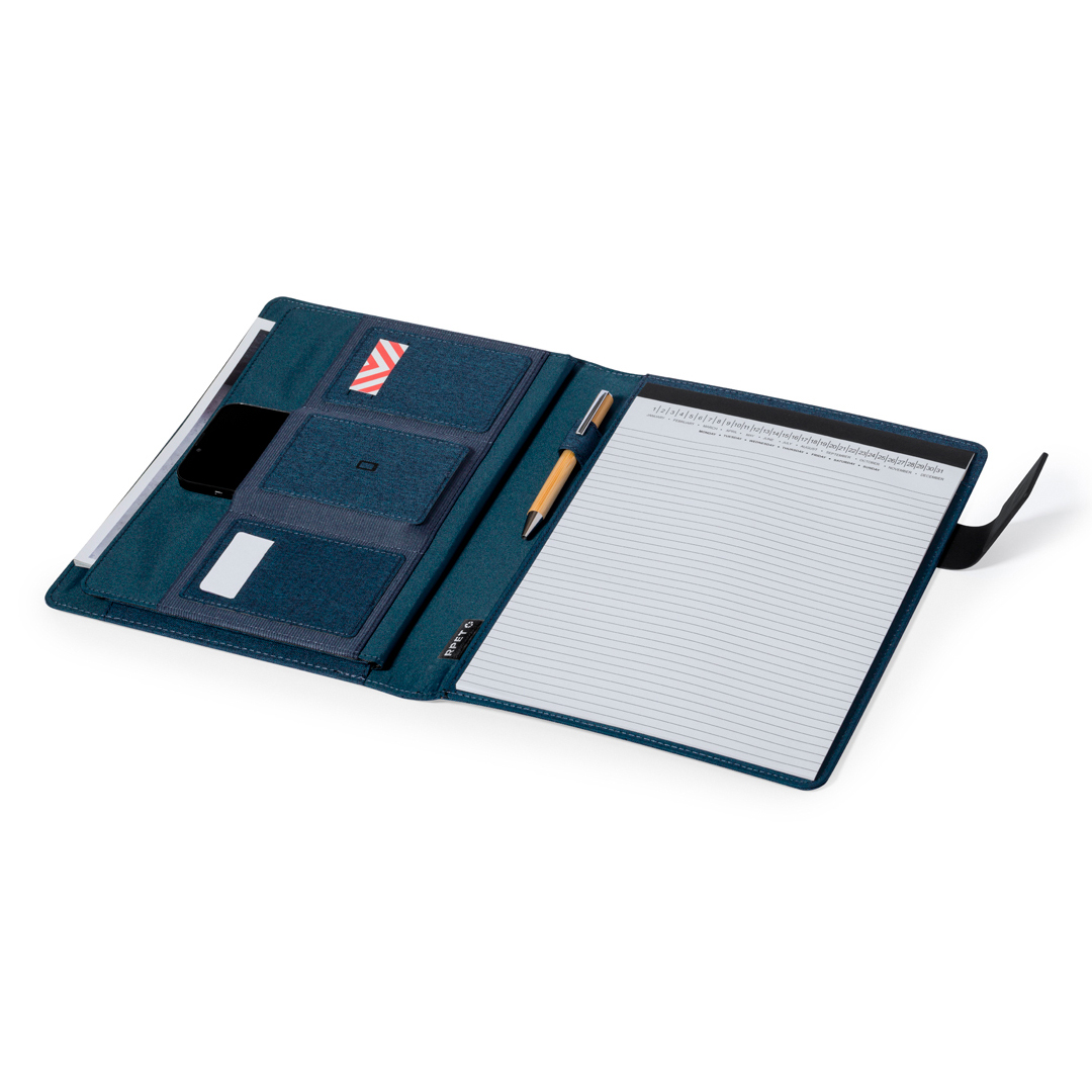 Carpeta personalizada Linnoa práctica de RPET 600D con solapa imantada - Oficina - Regalo Promocional Personalizado - vista alternativa