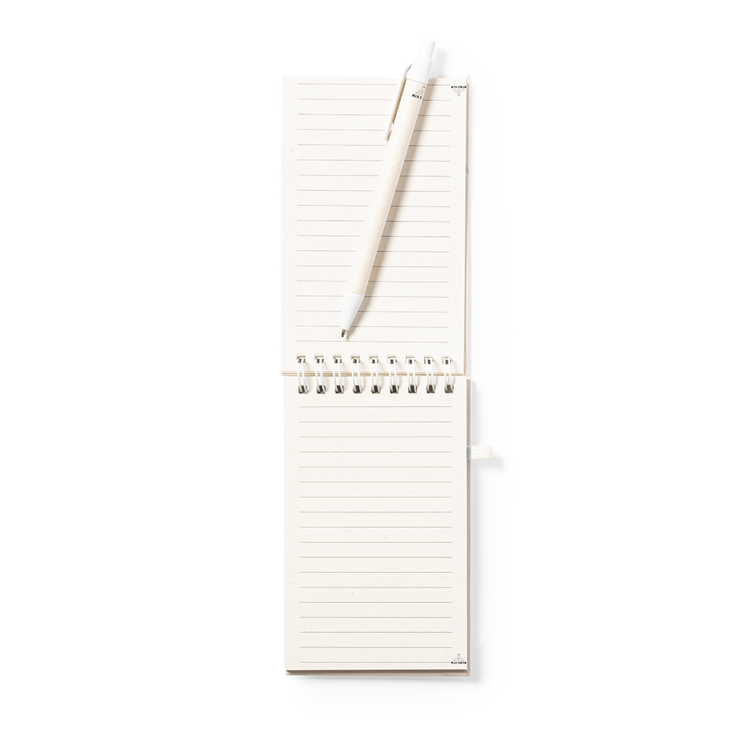 Libreta personalizada Heiwor de cartones de leche con bolígrafo - Oficina - Regalo Promocional Personalizado - vista alternativa
