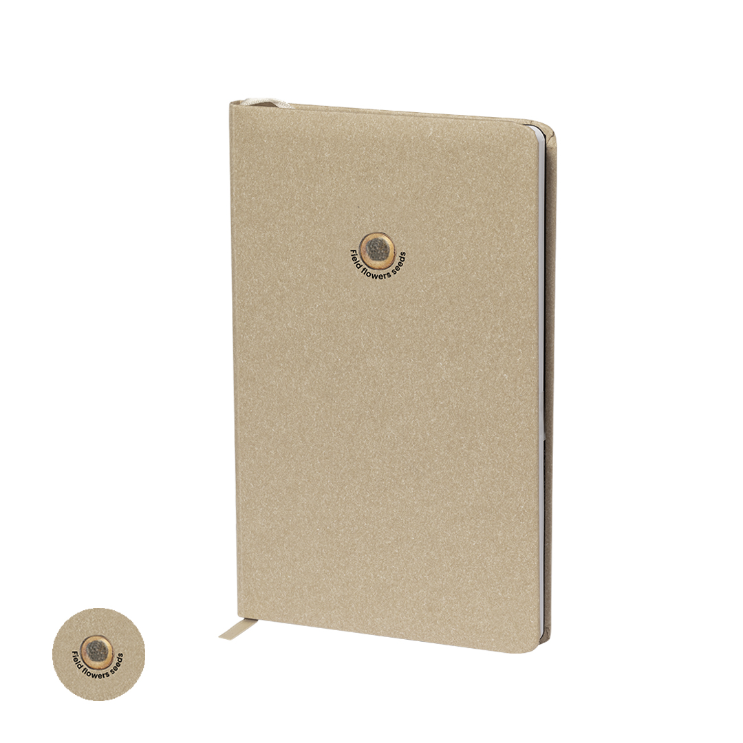 Bloc de notas personalizado con semillas Baupres de cartón reciclado - Oficina - Regalo Promocional Personalizado