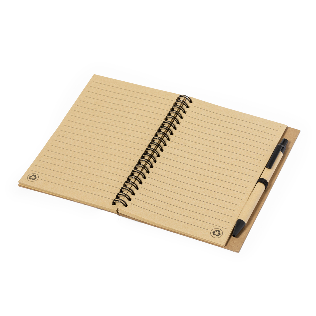Libreta personalizada Gienah set de corcho con cartón reciclado - Set de escritura personalizados - Regalo Promocional Personalizado - imagen 3