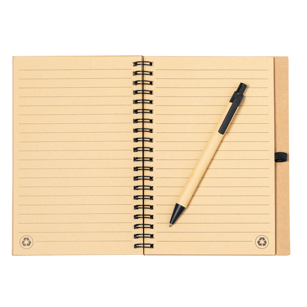 Libreta personalizada Gienah set de corcho con cartón reciclado - Set de escritura personalizados - Regalo Promocional Personalizado - imagen 4