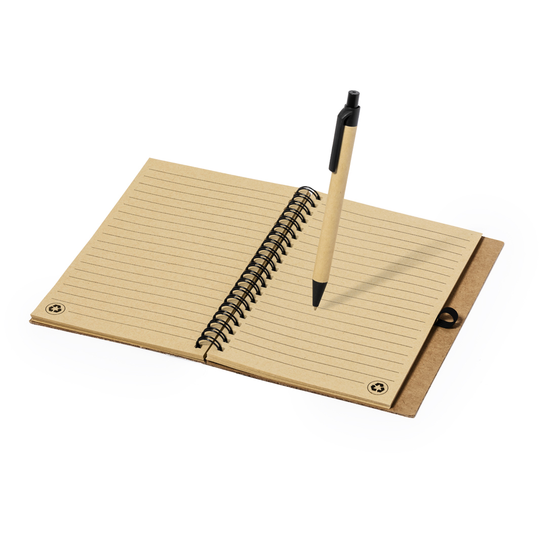 Libreta personalizada Gienah set de corcho con cartón reciclado - Set de escritura personalizados - Regalo Promocional Personalizado - imagen 5