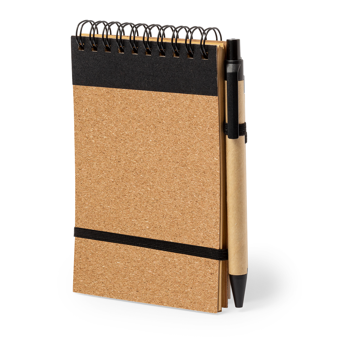 Libreta personalizada Teyaki set de corcho con cartón reciclado - Set de escritura personalizados - Regalo Promocional Personalizado - vista alternativa