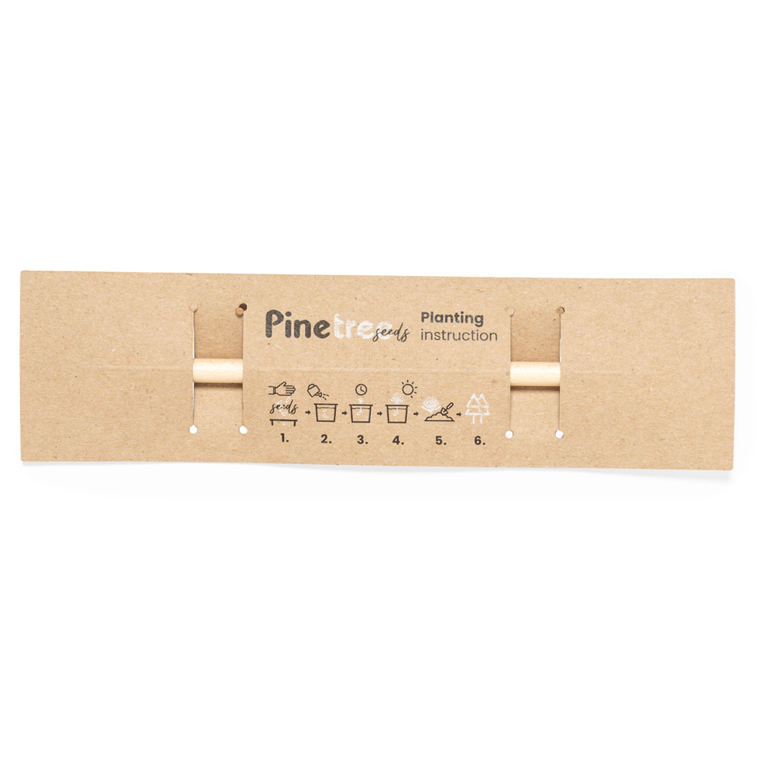 Lápiz semillas personalizado Etesio de madera con semillas de pino - Oficina - Regalo Promocional Personalizado - vista alternativa