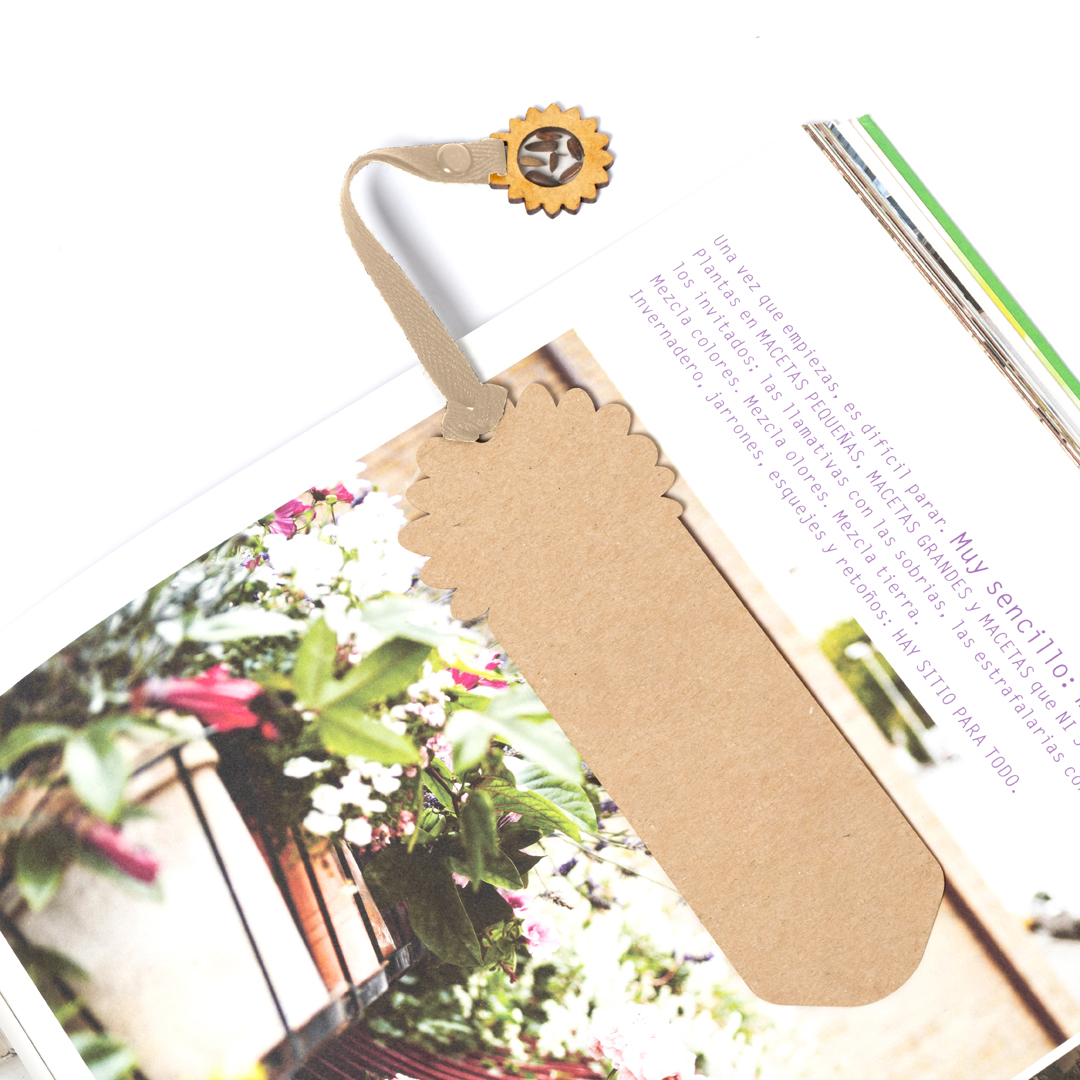 Marcapáginas semillas personalizado Bernaye de cartón con girasol - Oficina - Regalo Promocional Personalizado - vista alternativa