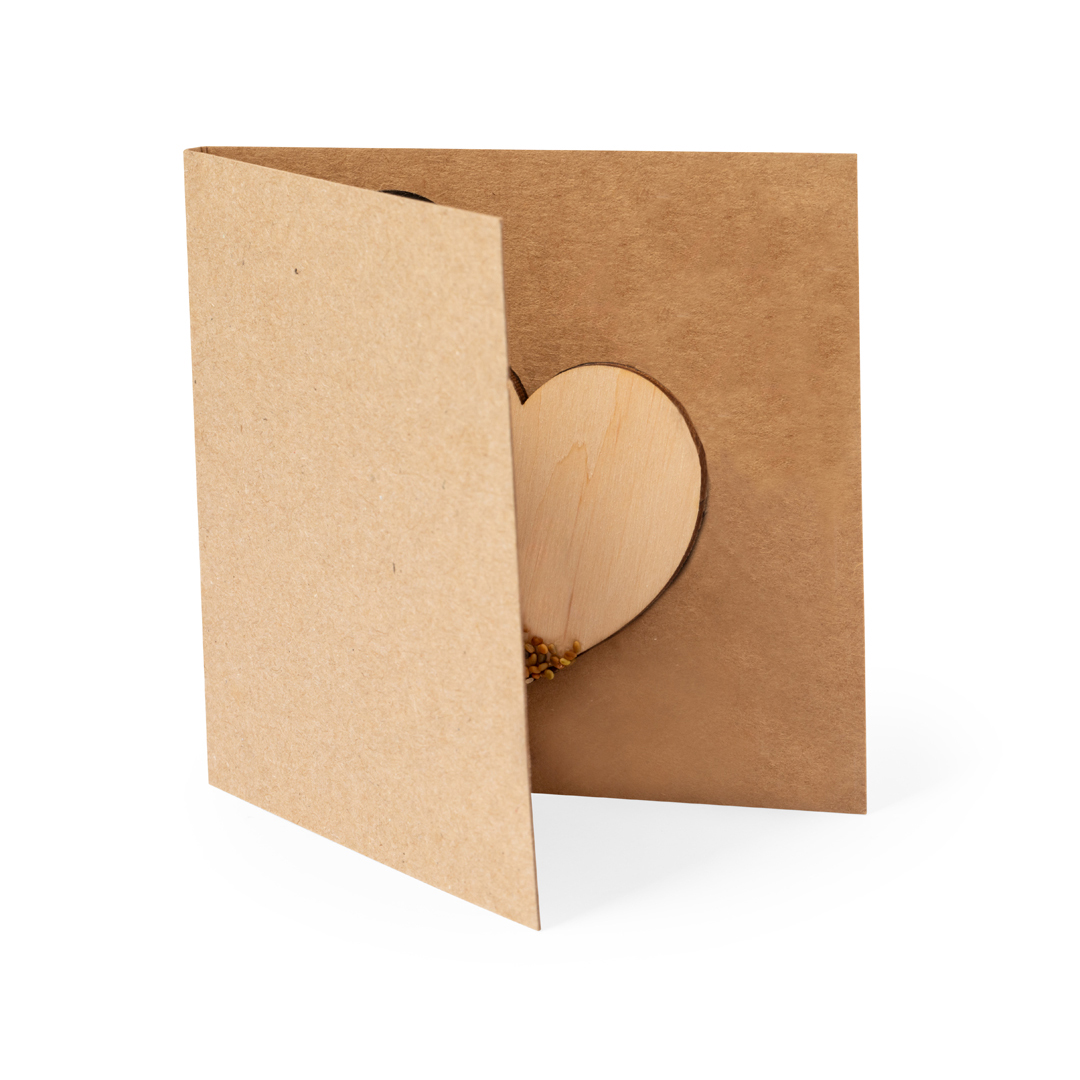 Corazón semillas personalizado Liani de madera con flores silvestres - Jardín - Regalo Promocional Personalizado - vista alternativa