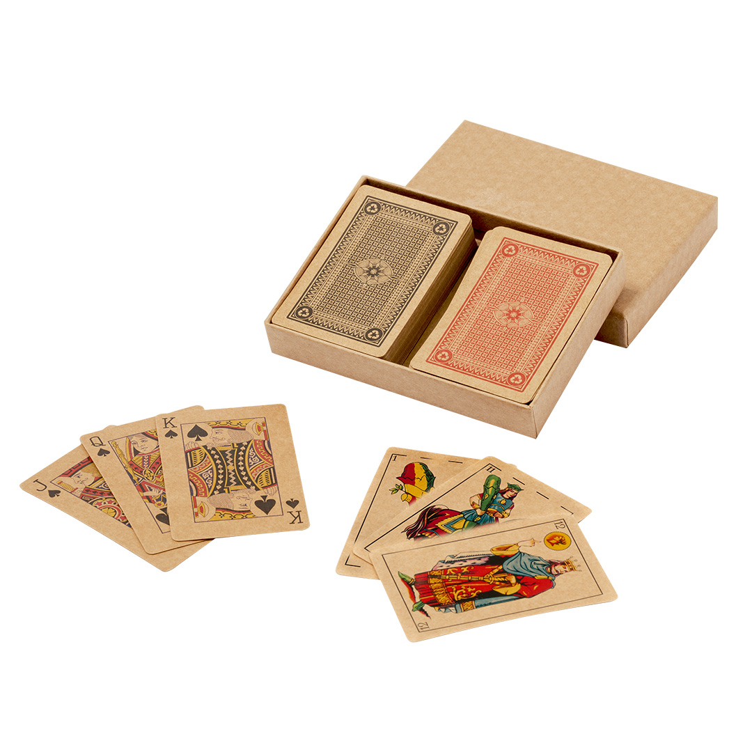 Set baraja de cartas personalizado Kardain española y francesa de cartón reciclado - Niños y Juegos - Regalo Promocional Personalizado