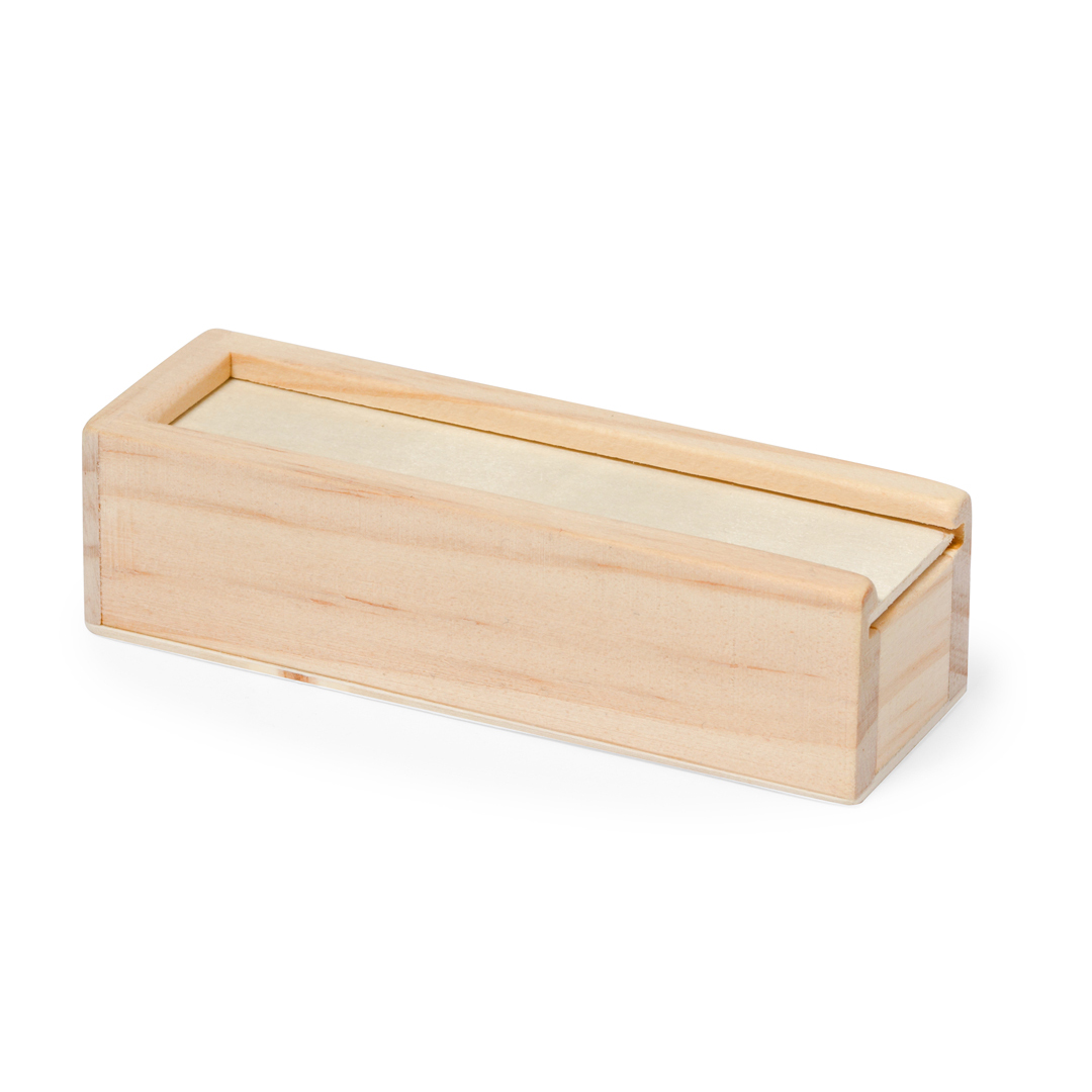 Juego personalizado Atanin dados de madera natural con estuche deslizante - Niños y Juegos - Regalo Promocional Personalizado - vista alternativa