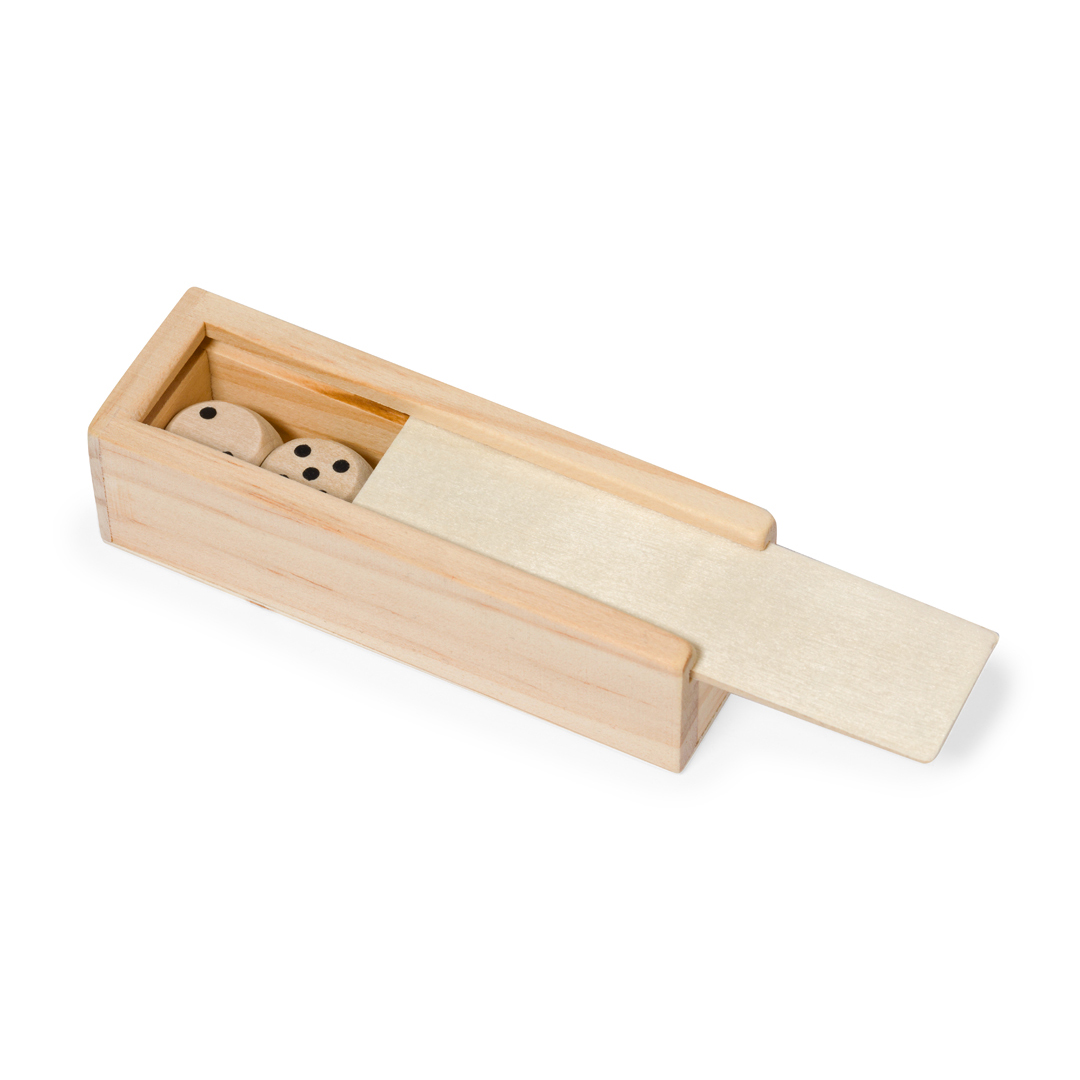 Juego personalizado Atanin dados de madera natural con estuche deslizante - Niños y Juegos - Regalo Promocional Personalizado - imagen 3