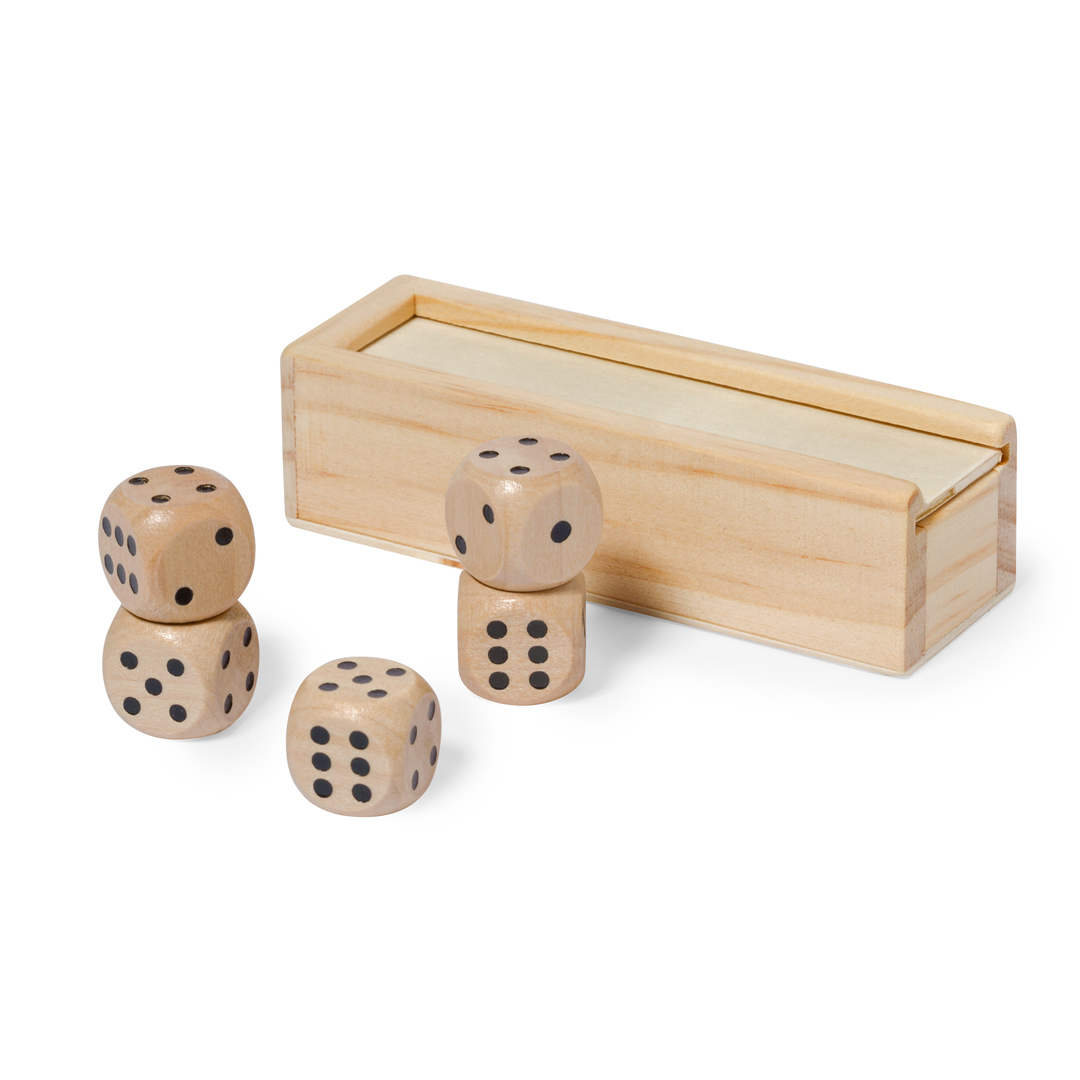 Juego personalizado Atanin dados de madera natural con estuche deslizante - Niños y Juegos - Regalo Promocional Personalizado - imagen 5