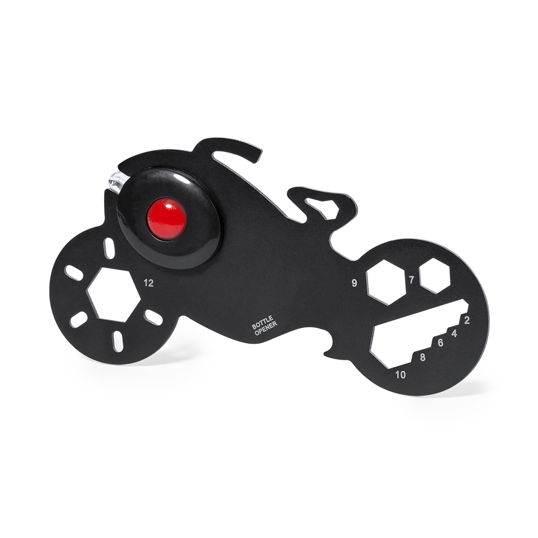 Multiherramienta personalizada Flanery de acero inox forma motocicleta