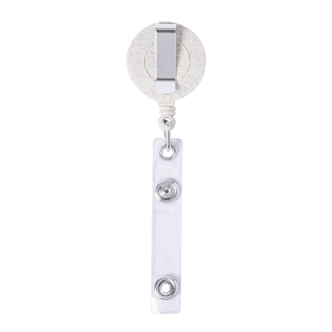 Portacreditaciones extensible personalizado Alikra de bambú y caña de trigo - Lanyards y Pulseras - Regalo Promocional Personalizado - imagen 4
