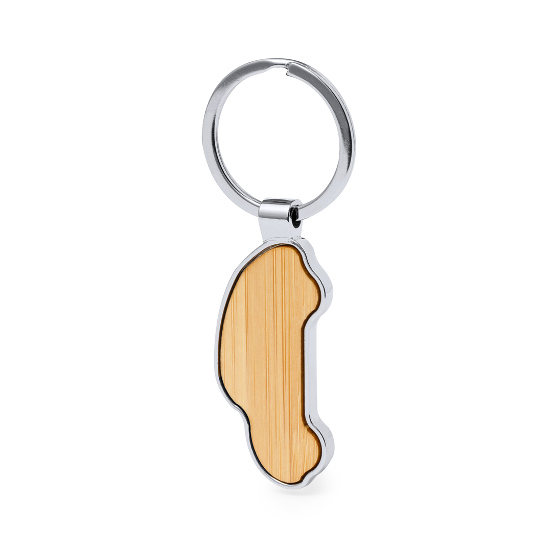 Llavero personalizado Fangiox de bambú forma coche