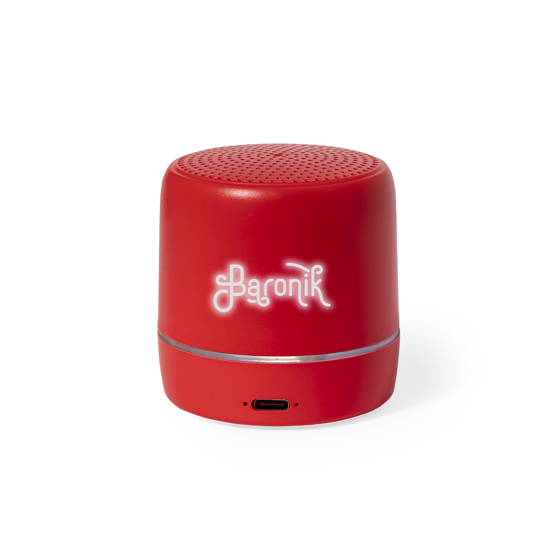 Altavoz Kucher LED con marcaje láser iluminado - Tecnología - Regalo Promocional Personalizado