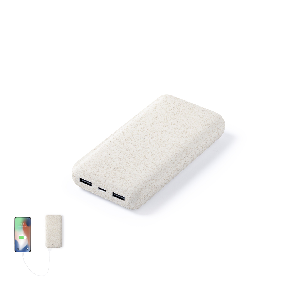 Power Bank personalizada Golblum de alta capacidad de caña de trigo de 20000mAh - Tecnología - Regalo Promocional Personalizado