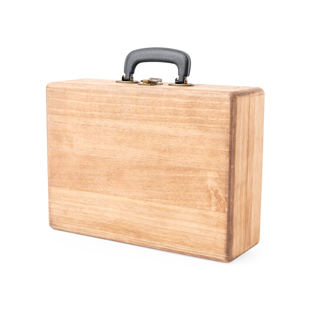 Tocadiscos reproductor personalizado Vinilux portátil de madera natural - Tecnología - Regalo Promocional Personalizado - imagen 2