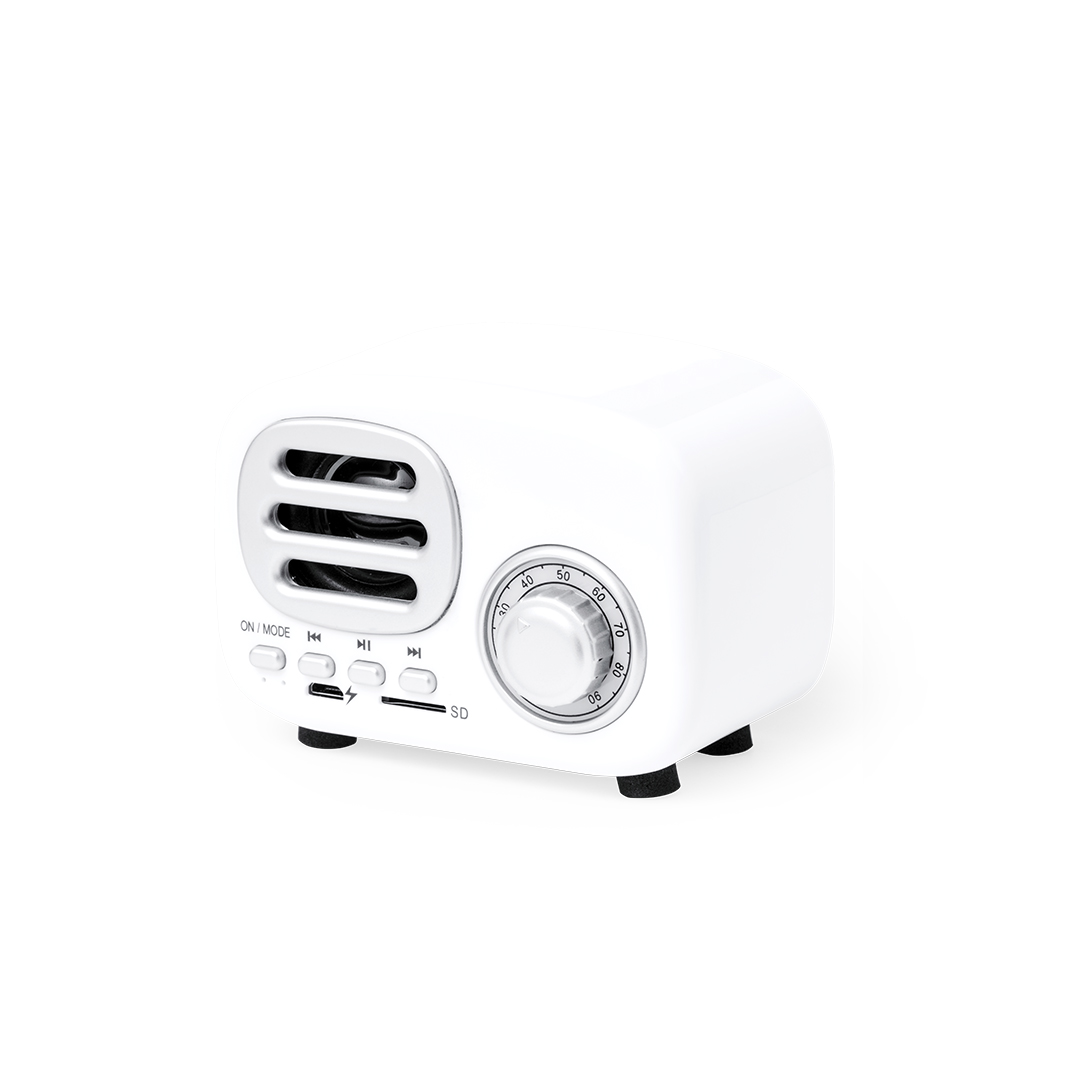 Altavoz Florens vintage forma radio con estilo retro - Tecnología - Regalo Promocional Personalizado
