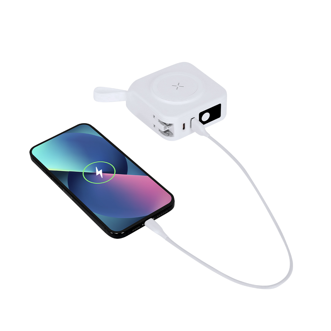 Adaptador Viaje Multifunción Joks inalámbrico con powerbank 10.000 mAh - Viaje - Regalo Promocional Personalizado - vista alternativa