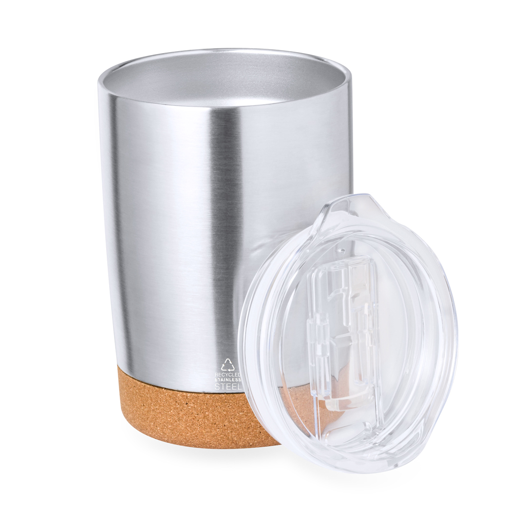 Vaso térmico personalizado Sarski de acero reciclado con corcho de 350ml - Termos personalizados - Regalo Promocional Personalizado - imagen 3