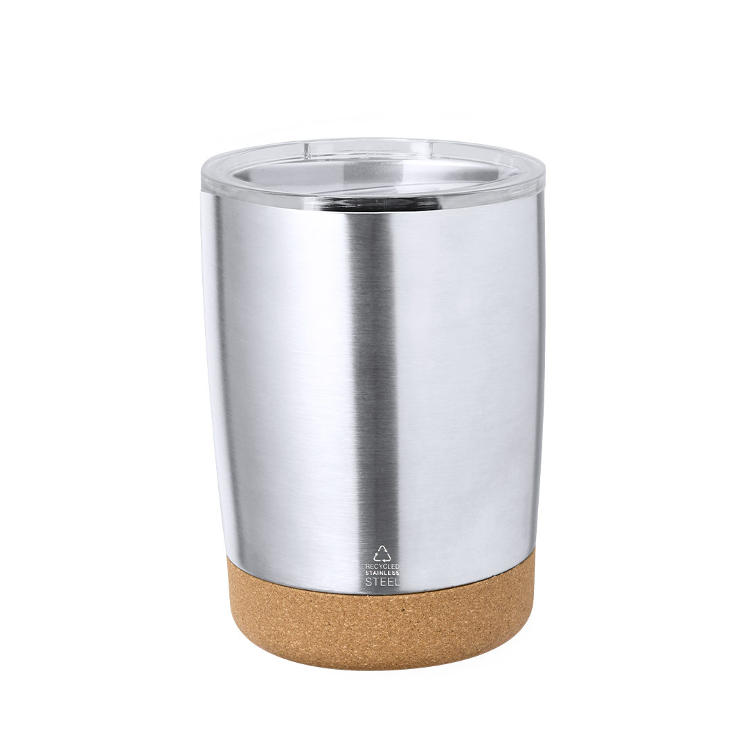 Vaso térmico personalizado Sarski de acero reciclado con corcho de 350ml - Termos personalizados - Regalo Promocional Personalizado - imagen 4