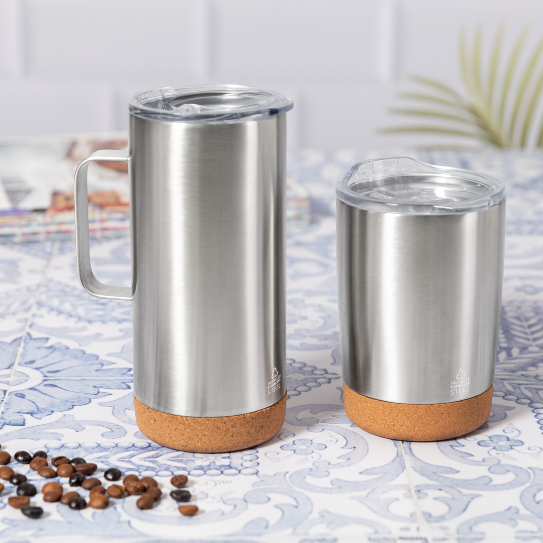 Vaso térmico personalizado Sarski de acero reciclado con corcho de 350ml - Termos personalizados - Regalo Promocional Personalizado - imagen 8